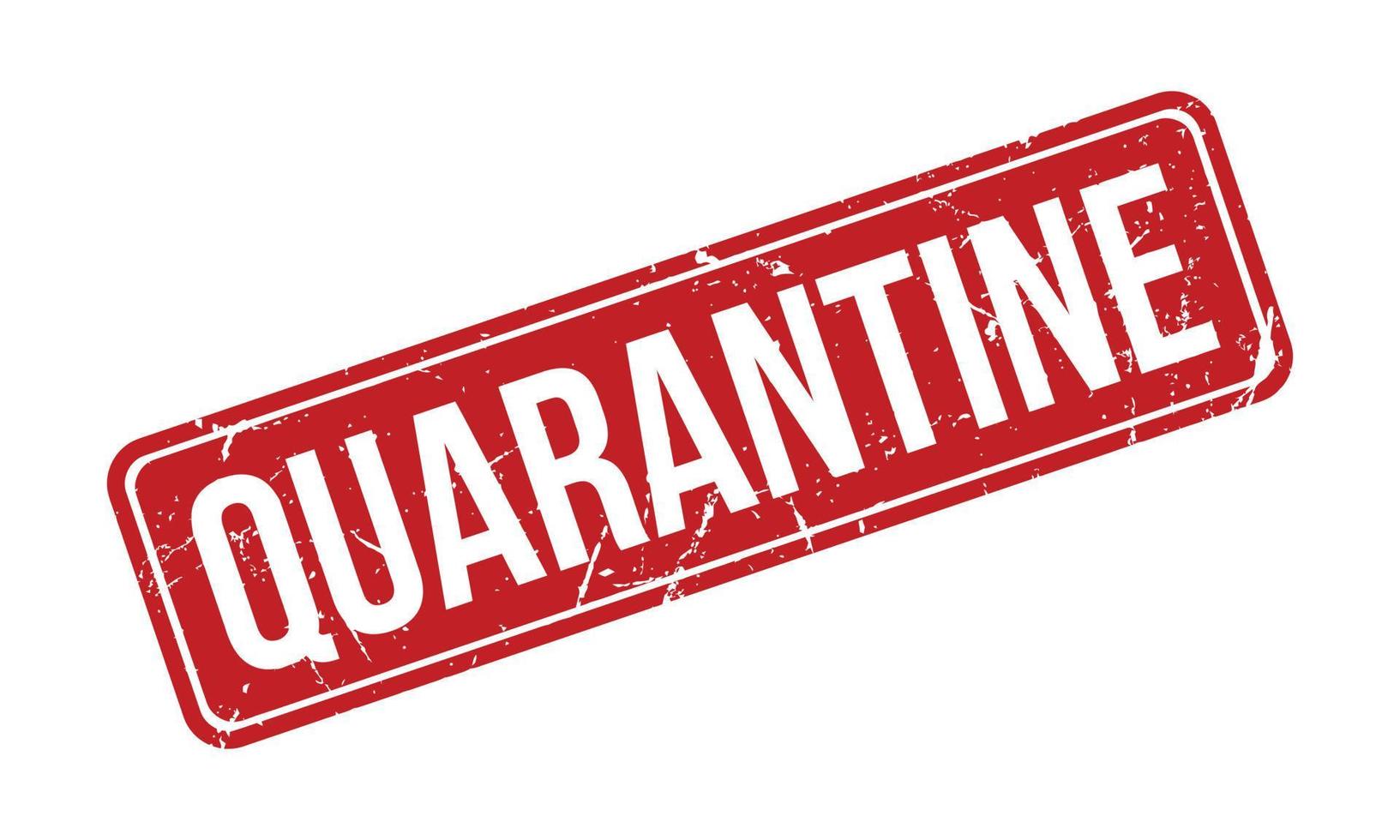 Quarantine Rubber Stamp. Red Quarantine Rubber Grunge Stamp Seal Vector Illustration - Vector