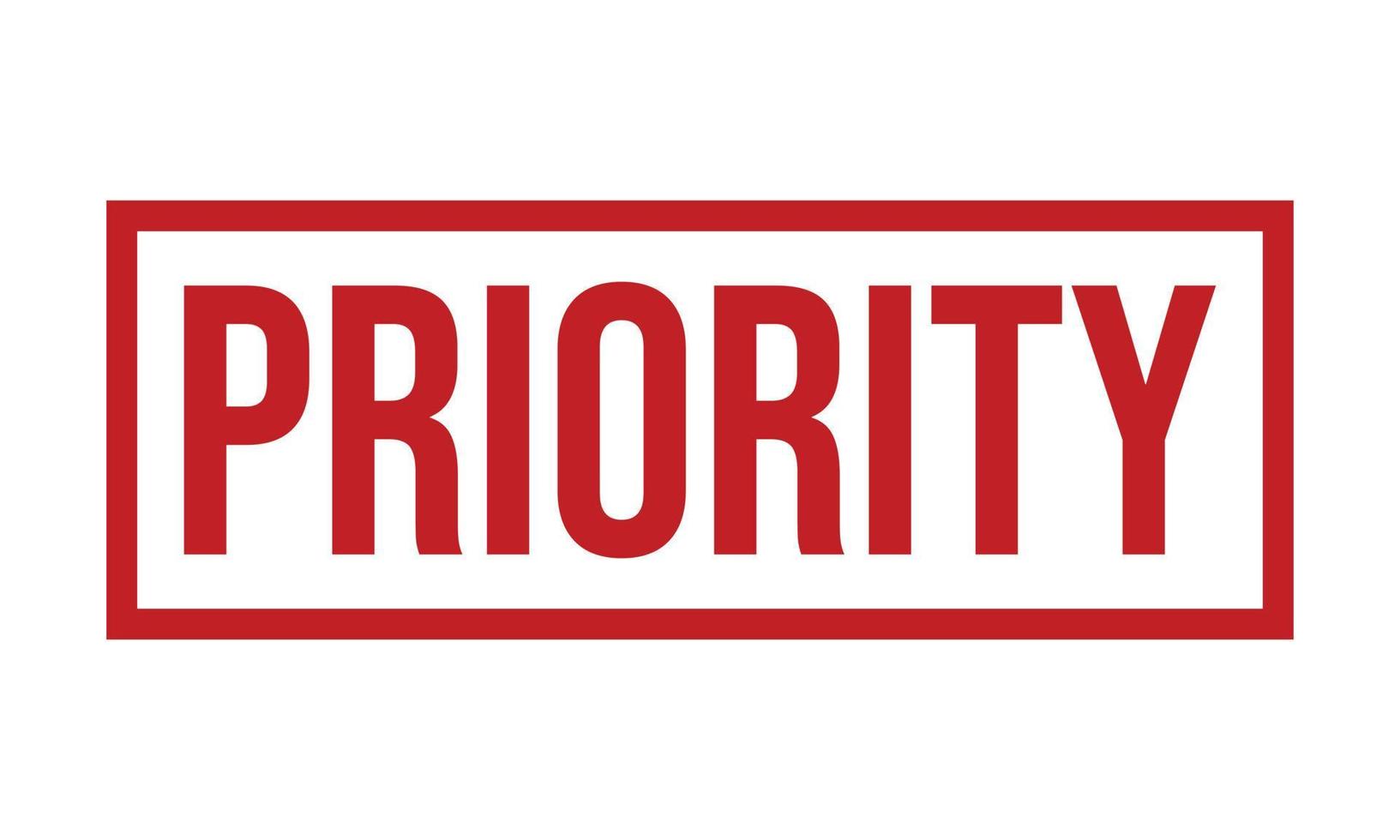 Priority Rubber Stamp. Red Priority Rubber Grunge Stamp Seal Vector Illustration