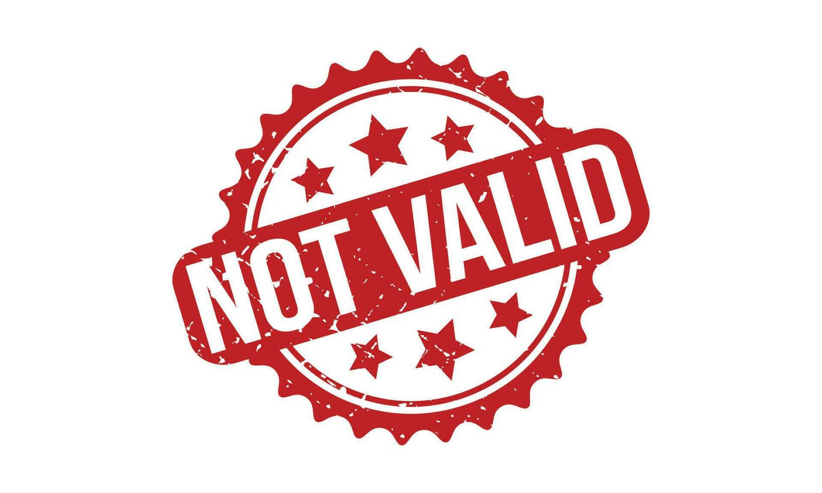 Not Valid Rubber Stamp. Red Not Valid Rubber Grunge Stamp Seal Vector Illustration