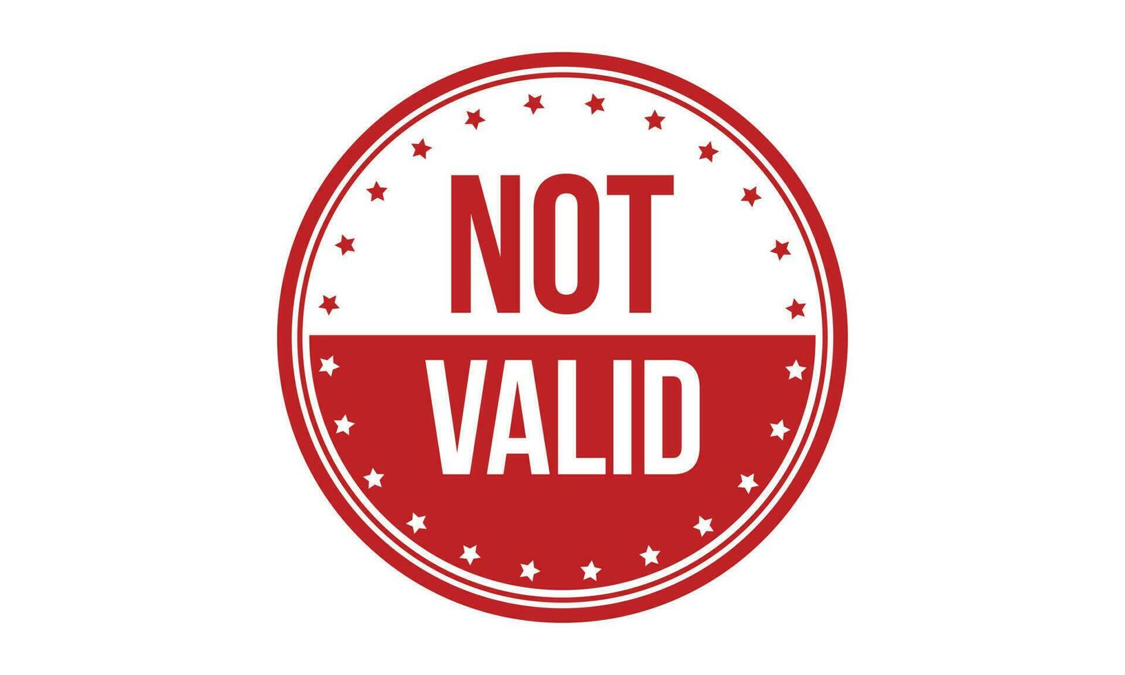 Not Valid Rubber Stamp. Red Not Valid Rubber Grunge Stamp Seal Vector Illustration