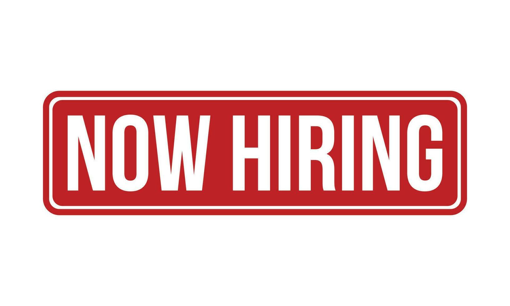 Now Hiring Rubber Stamp. Red Now Hiring Rubber Grunge Stamp Seal Vector Illustration