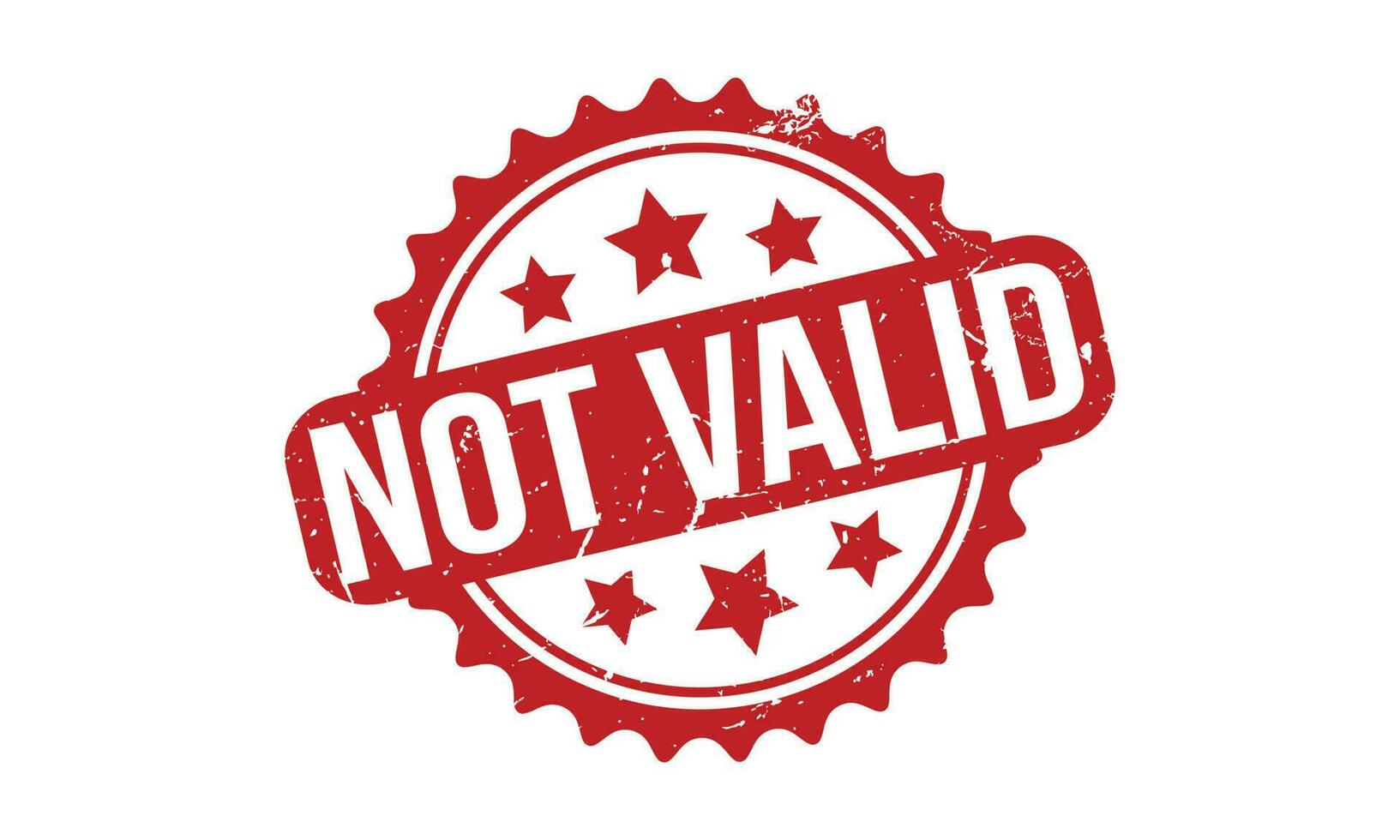 Not Valid Rubber Stamp. Red Not Valid Rubber Grunge Stamp Seal Vector Illustration