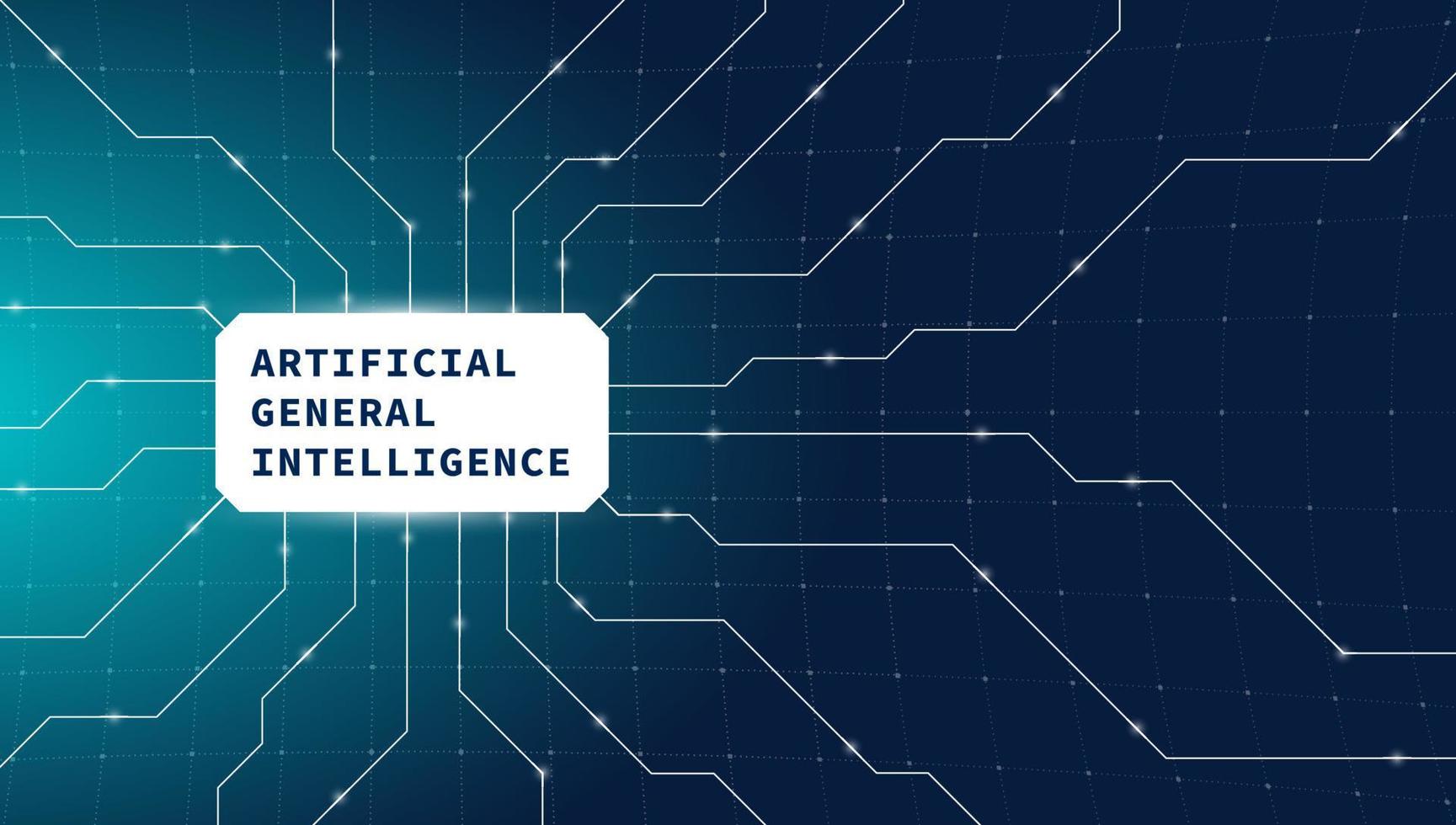 Modern banner design Artificial General Intelligence. AI-powered chatbot utilizing OpenAI AGI and GPT technology for seamless digital communication. Concept eps illustration vector