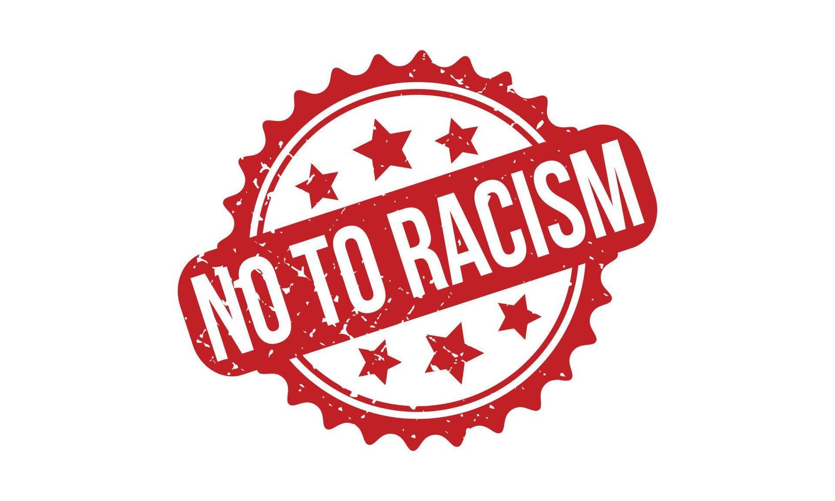 No a racismo caucho grunge sello sello vector ilustración