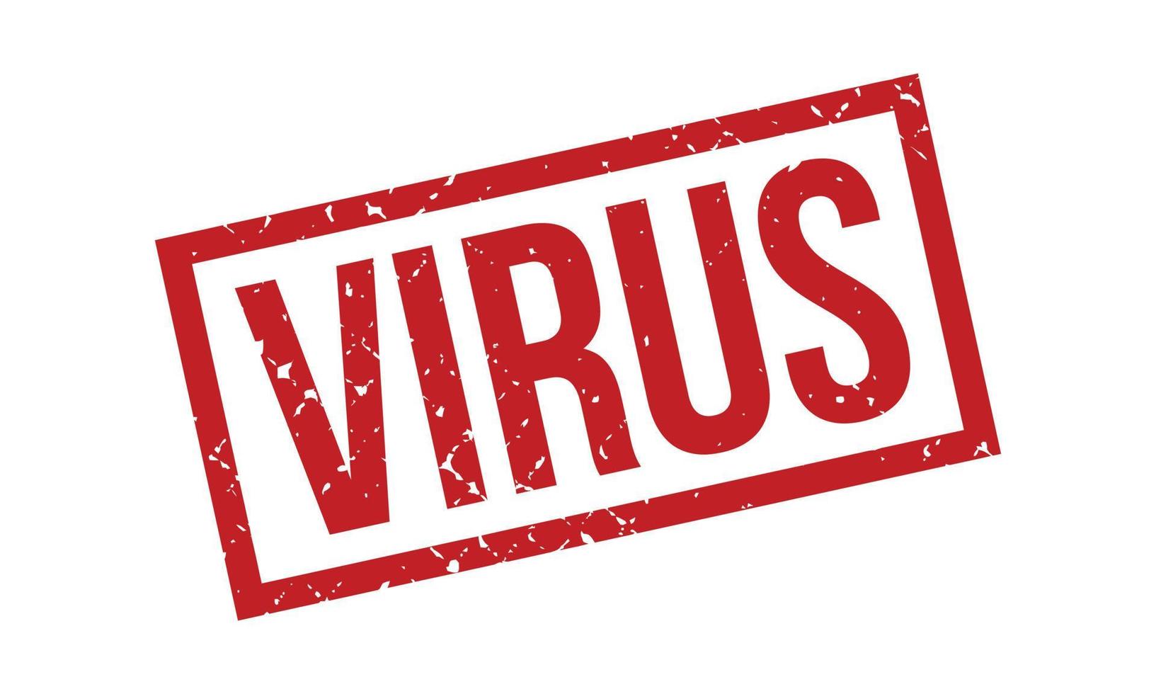 Virus Rubber Stamp. Red Virus Rubber Grunge Stamp Seal Vector Illustration