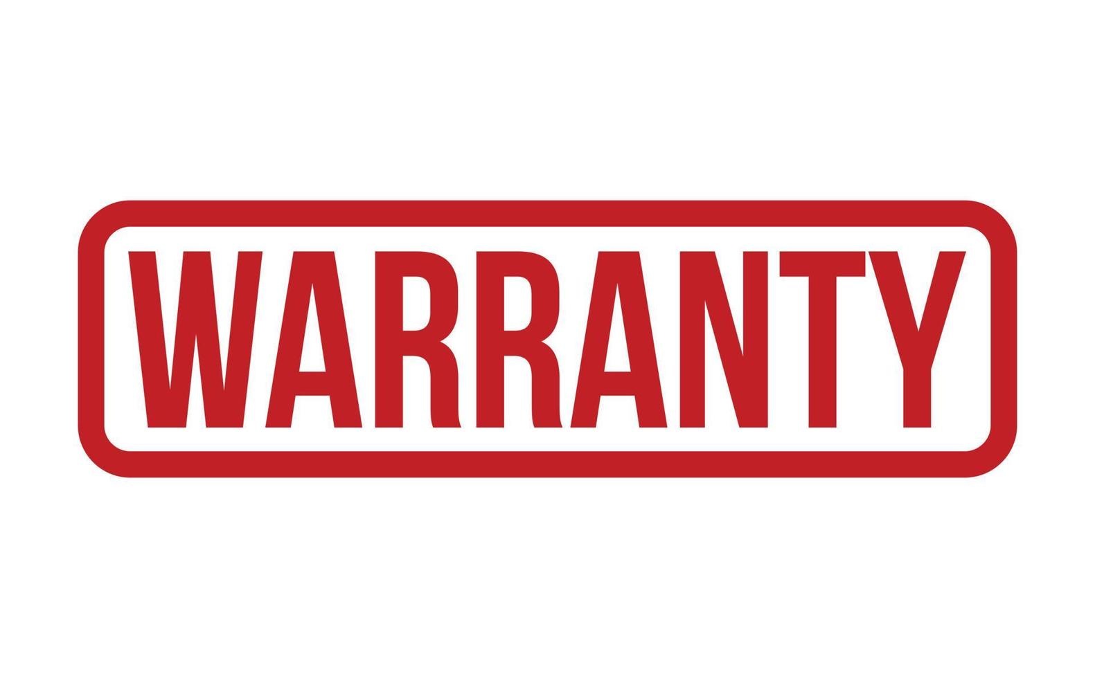 Warranty Rubber Stamp. Red Warranty Rubber Grunge Stamp Seal Vector Illustration - Vector