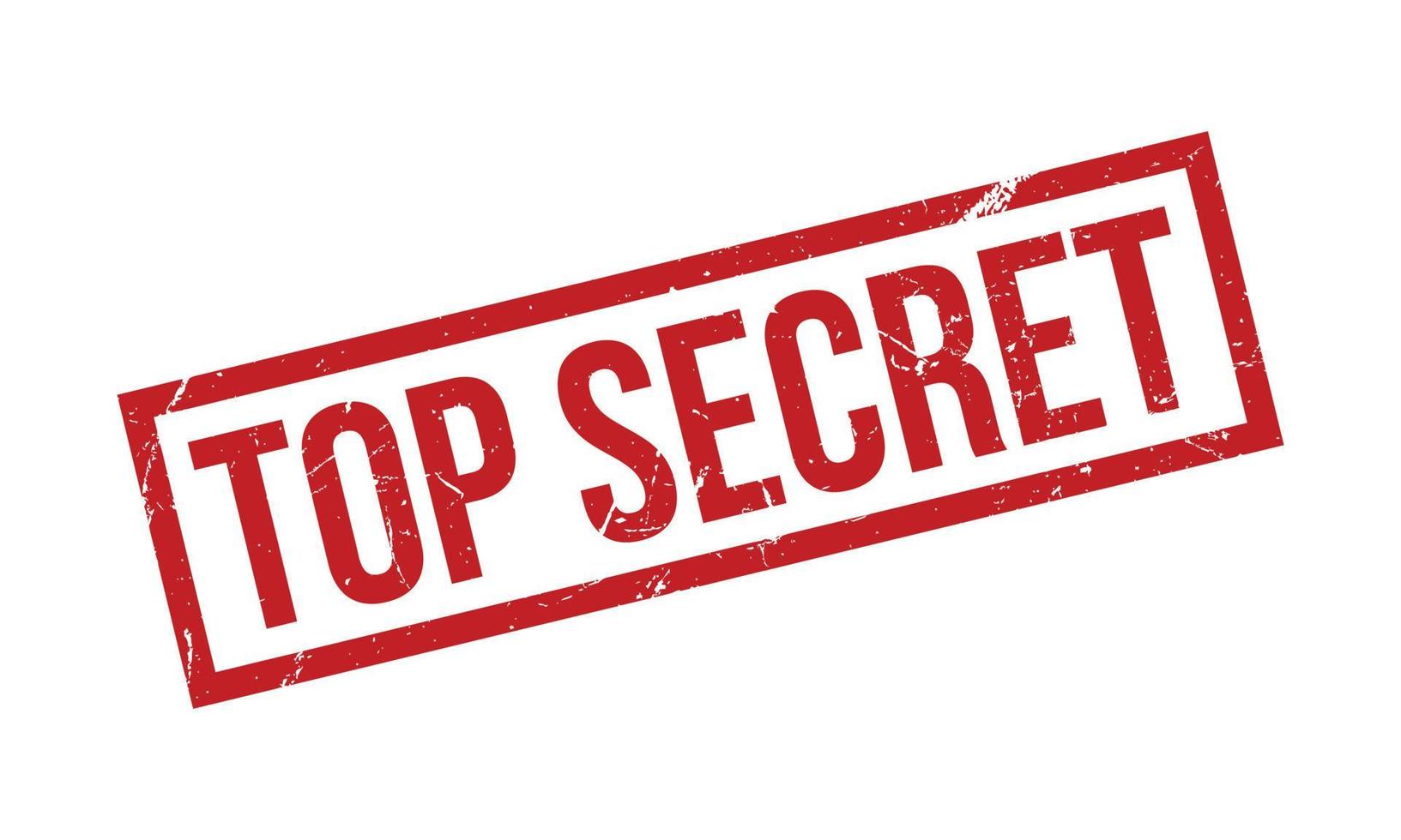 Top Secret Rubber Stamp. Red Top Secret Rubber Grunge Stamp Seal Vector Illustration - Vector