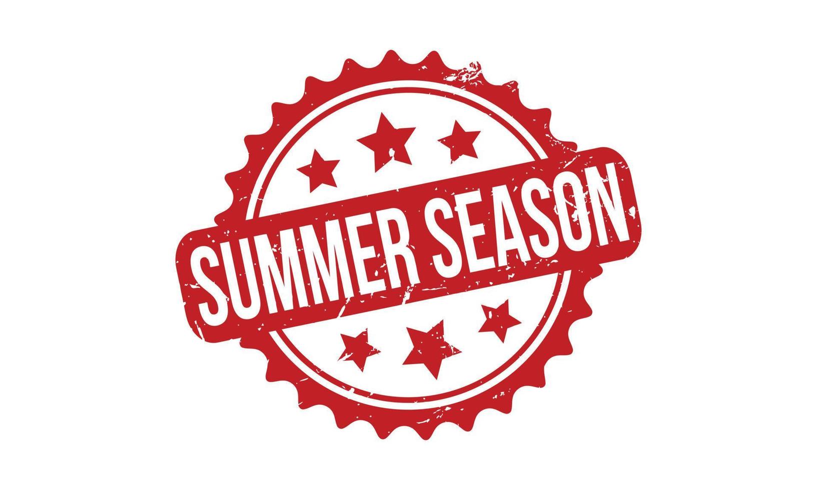 Summer Season Rubber Stamp. Red Summer Season Rubber Grunge Stamp Seal Vector Illustration
