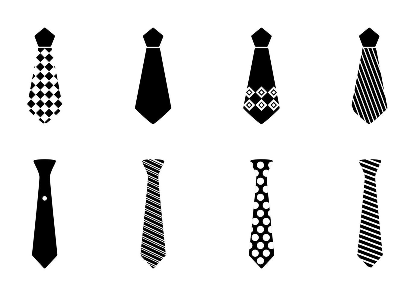 Tie icon set. minimalist vintage concept. vector illustration isolated on white background