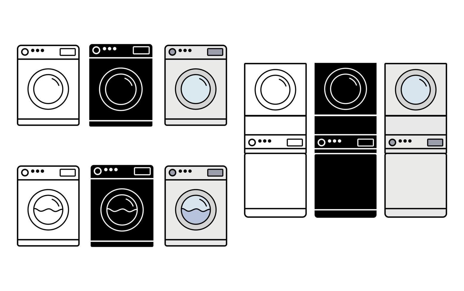 lavadora vector icono. lavadora plano firmar diseño. lavar máquina símbolo pictograma. minimalista concepto