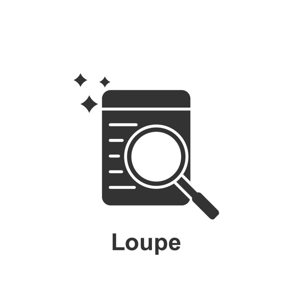 Online marketing, loupe vector icon