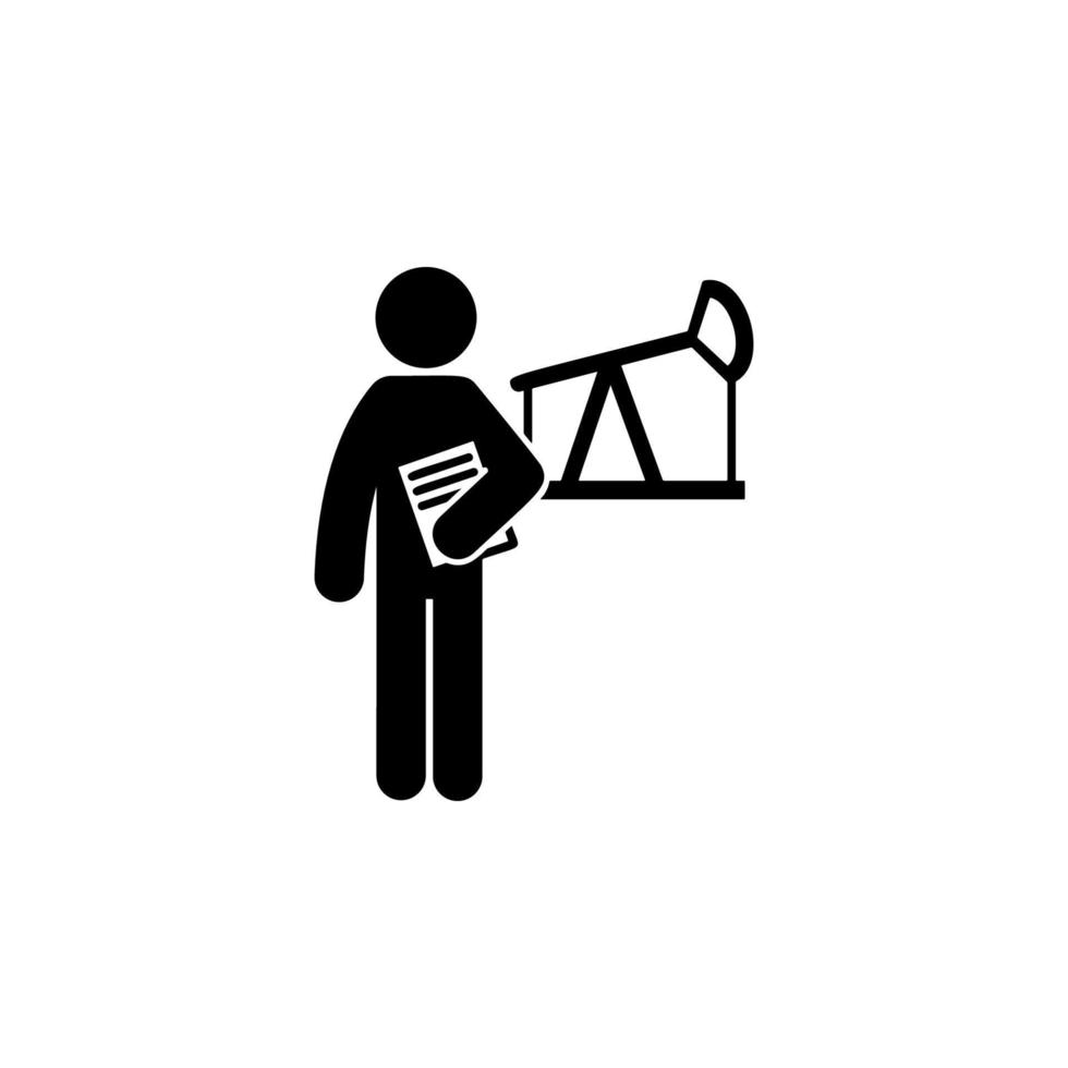 man with oil degree vector icon