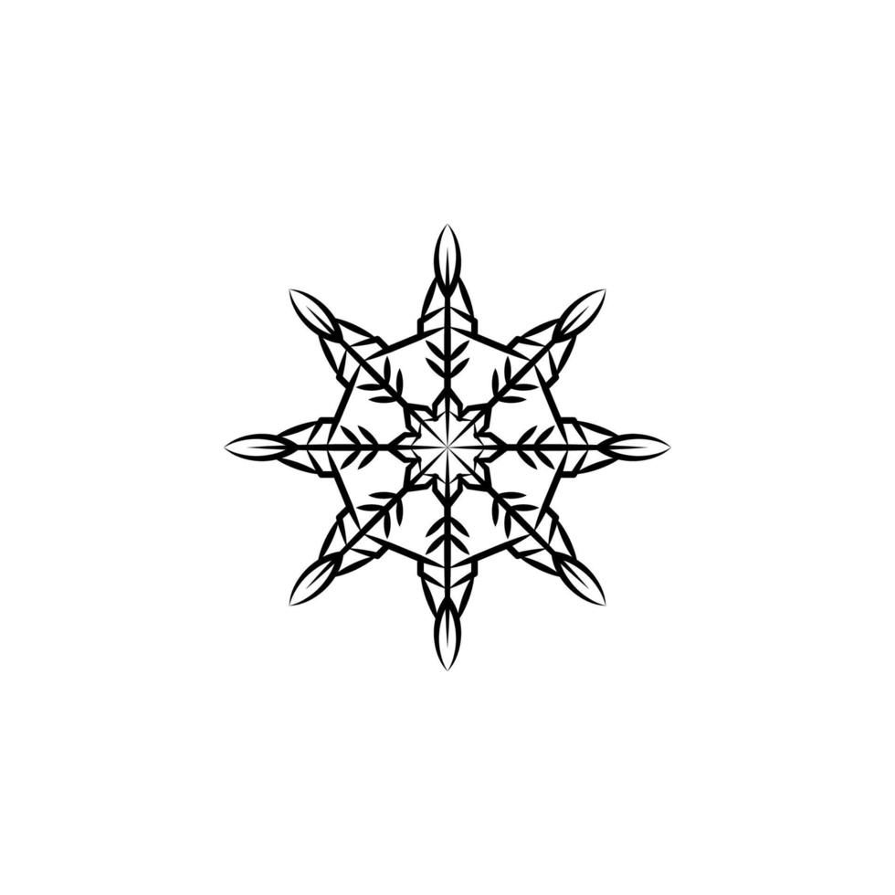 icono de vector de copo de nieve