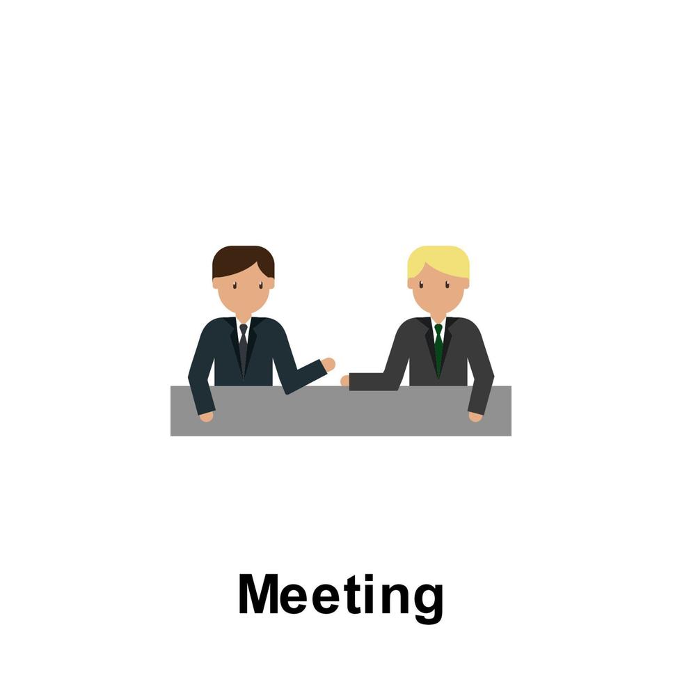 Meeting color vector icon