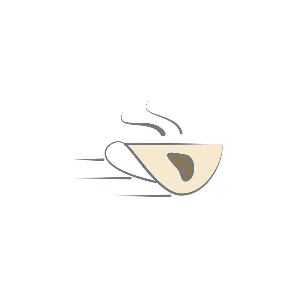 high-speed coffee delivery colored vector icon
