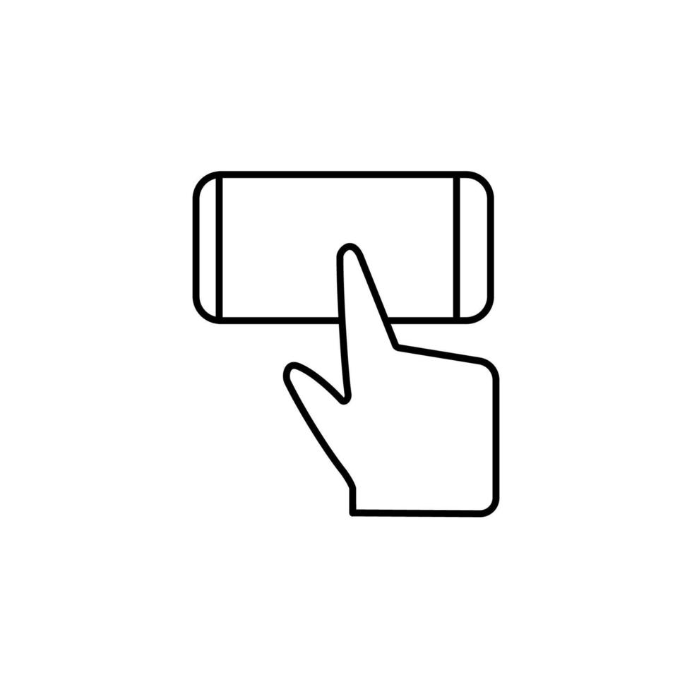 Smartphone, finger, touch vector icon