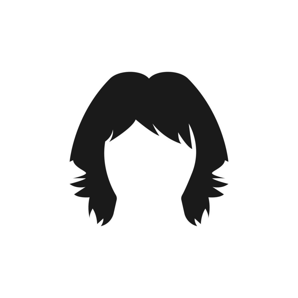 cabello, mujer, Corte de pelo, shoujou protagónico inicio vector icono