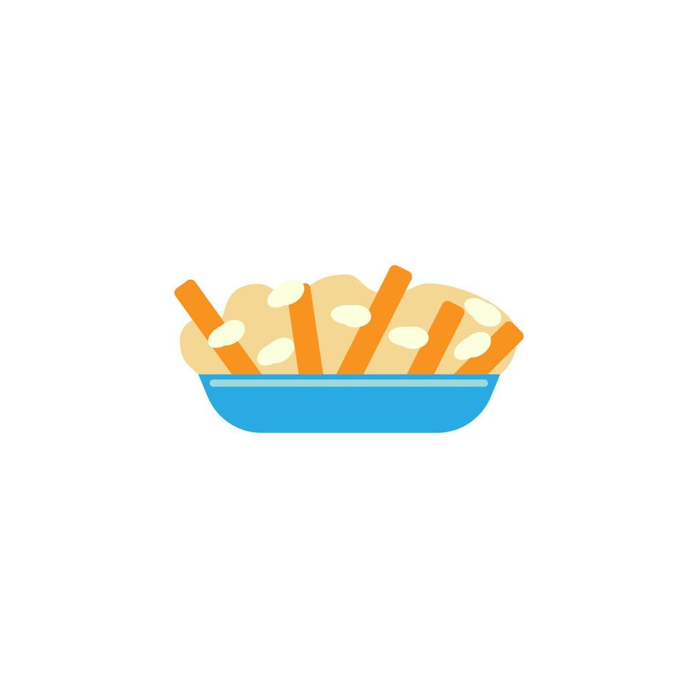 Poutine, food vector icon
