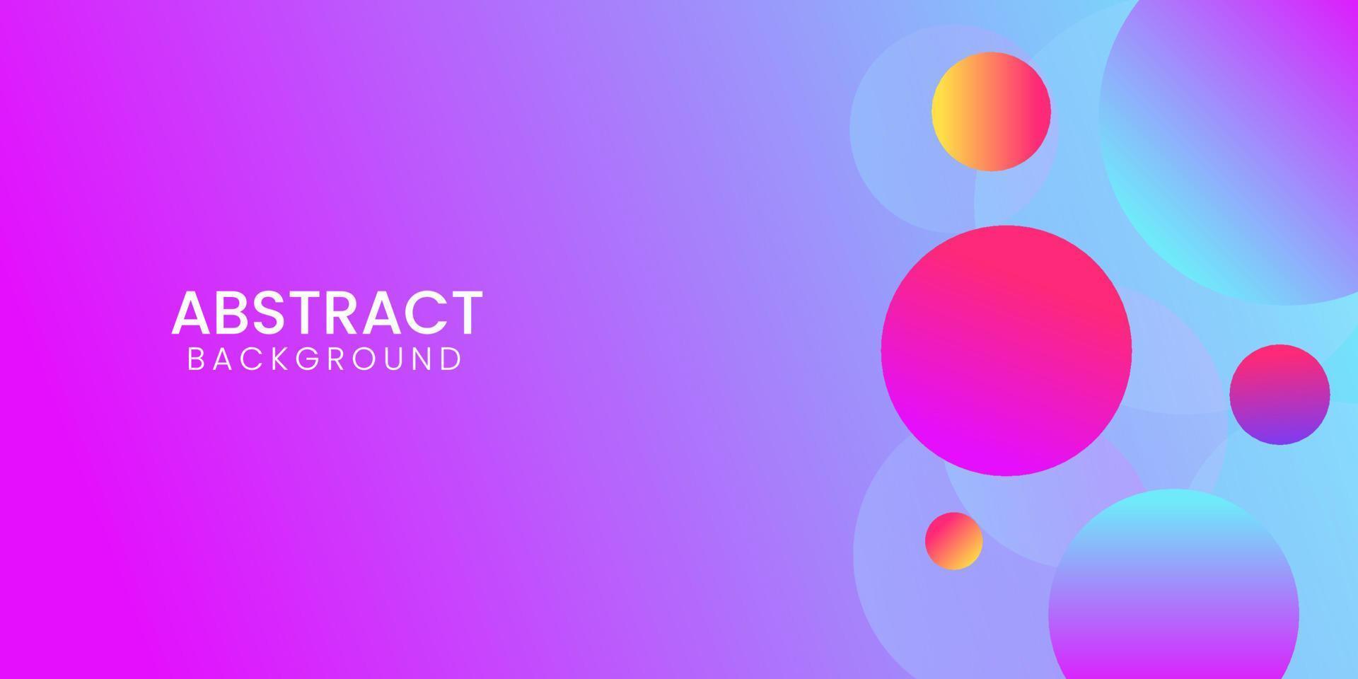 Purple gradient abstract background with neon color and circle shapes. suitable for landing page, banner, cover, presentation, web vector