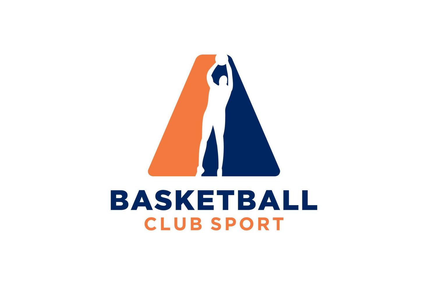 inicial letra un baloncesto logo icono. cesta pelota logotipo símbolo. vector