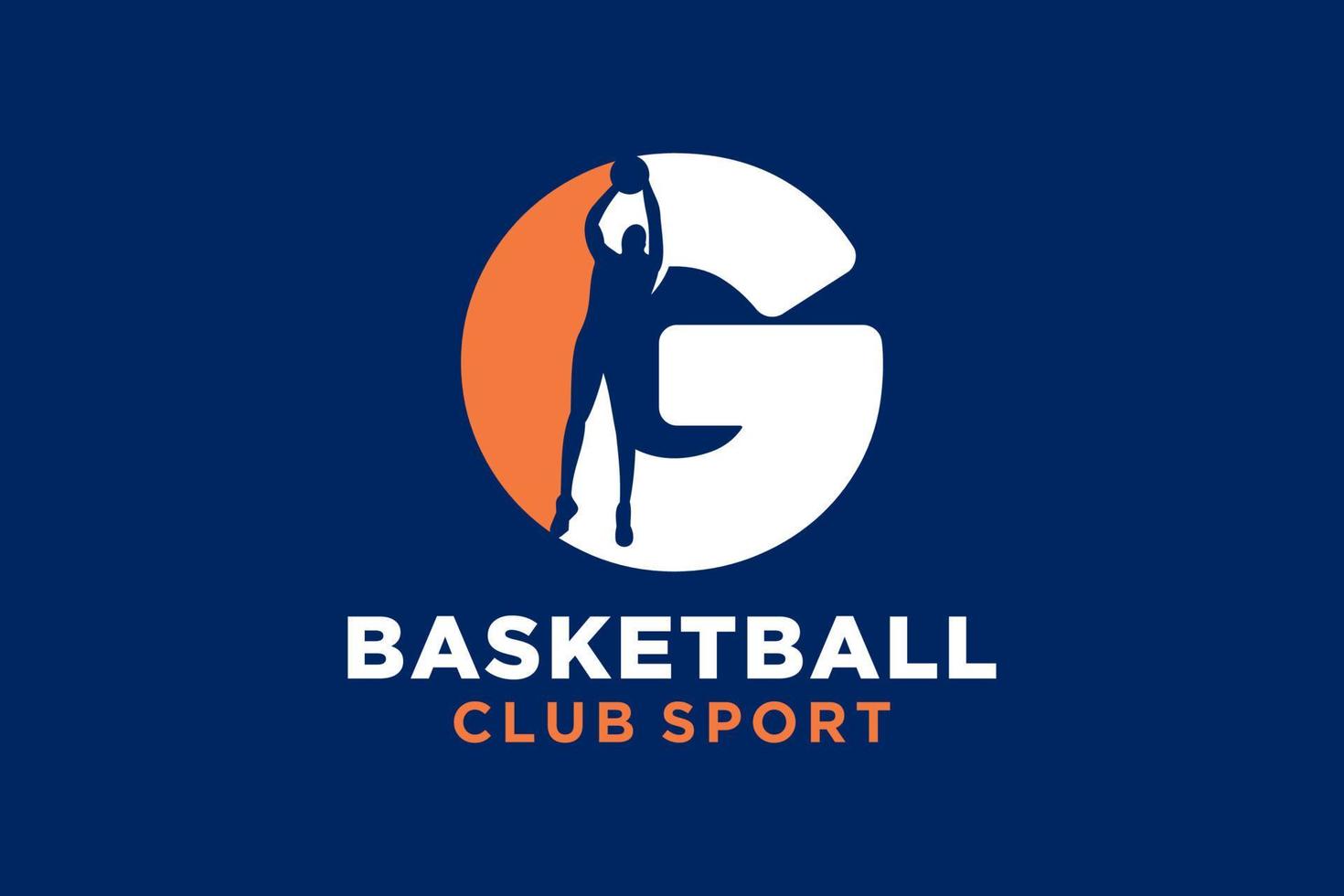 Initial letter G basketball logo icon. basket ball logotype symbol. vector