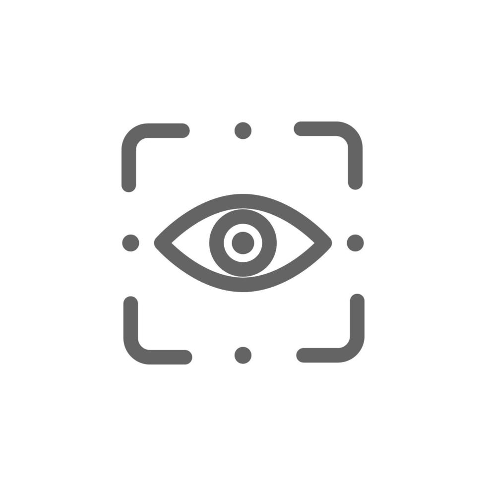 Eye scan vector icon