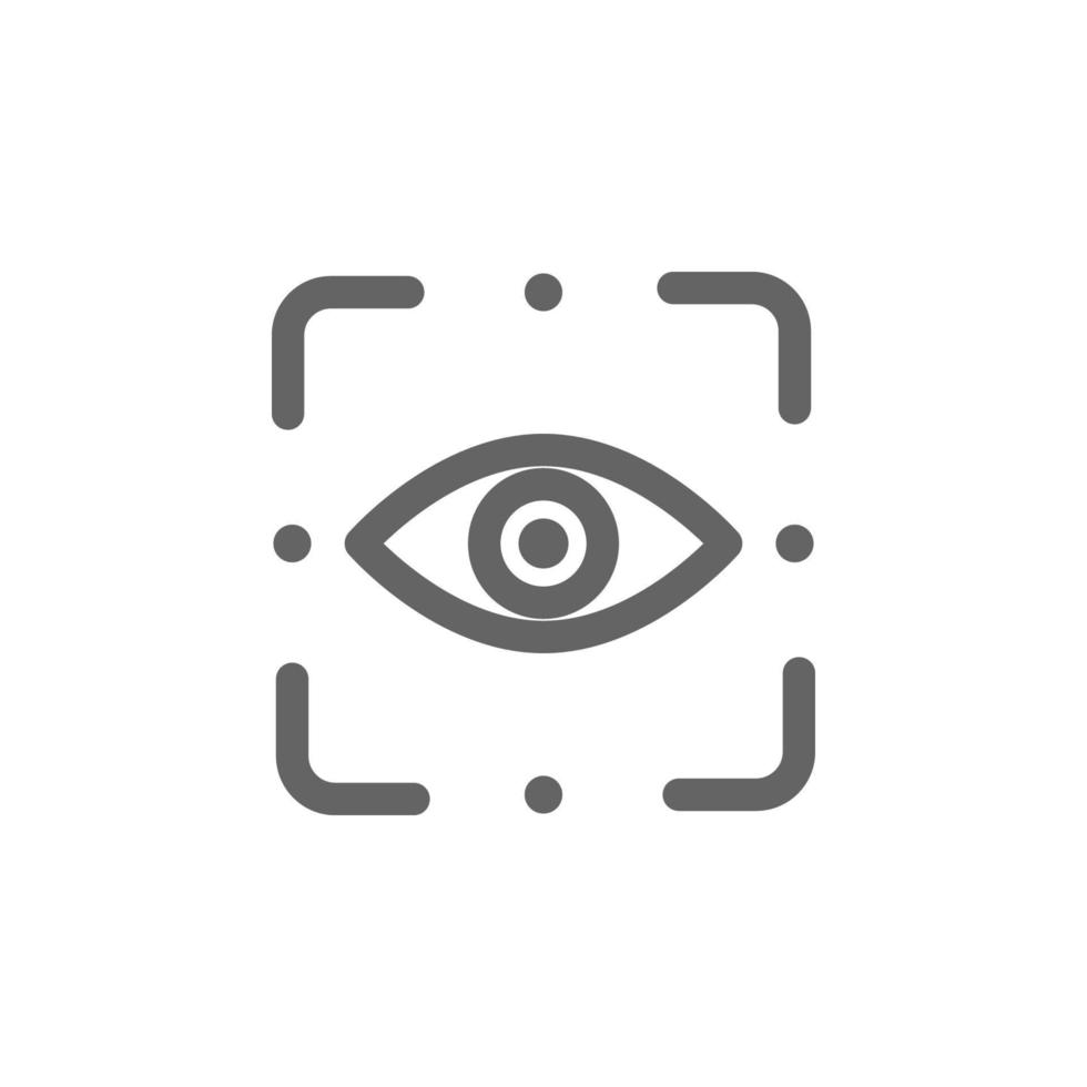 icono de vector de exploración ocular