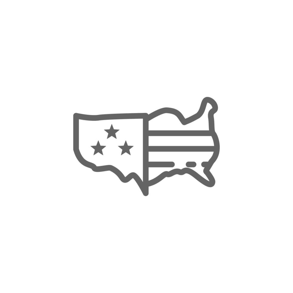 EE.UU, mapa vector icono