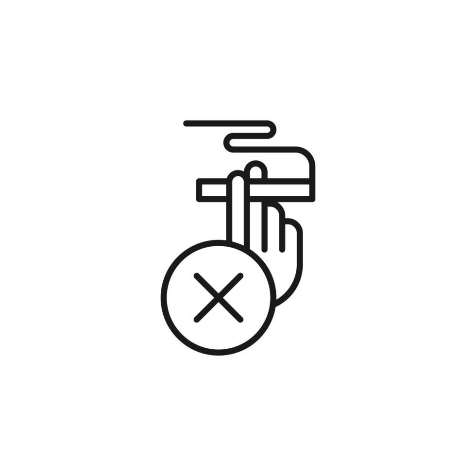 Quit smoking, no smoking vector icon