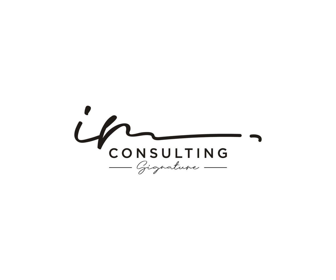 Initial IR signature logo collection template vector. Hand drawn Calligraphy lettering Vector illustration.