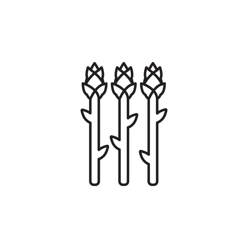 Vector Asparagus vector icon