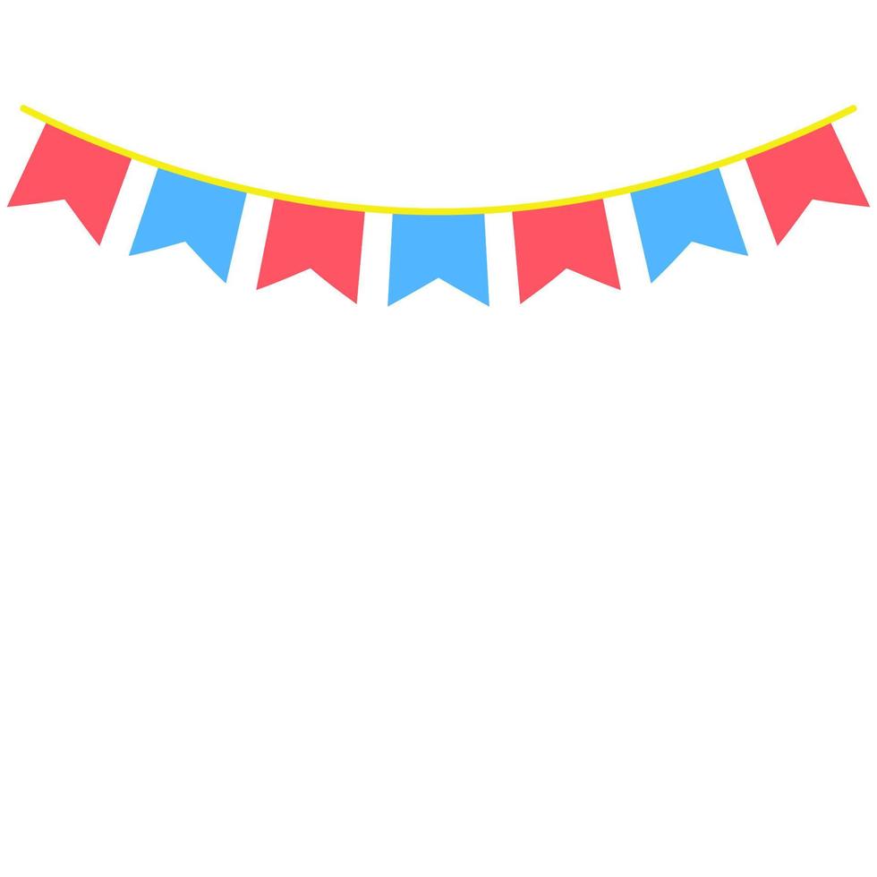 garlands, party flags colored vector icon
