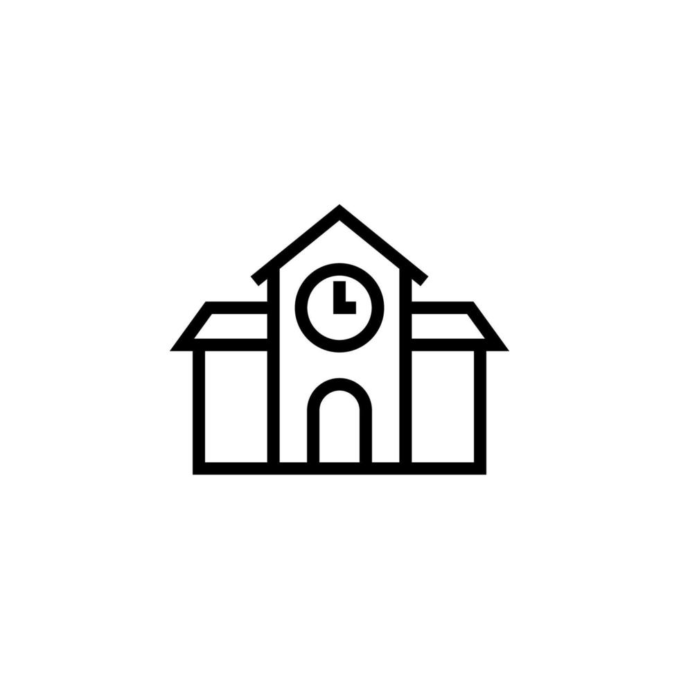 Clock, Building vector icon