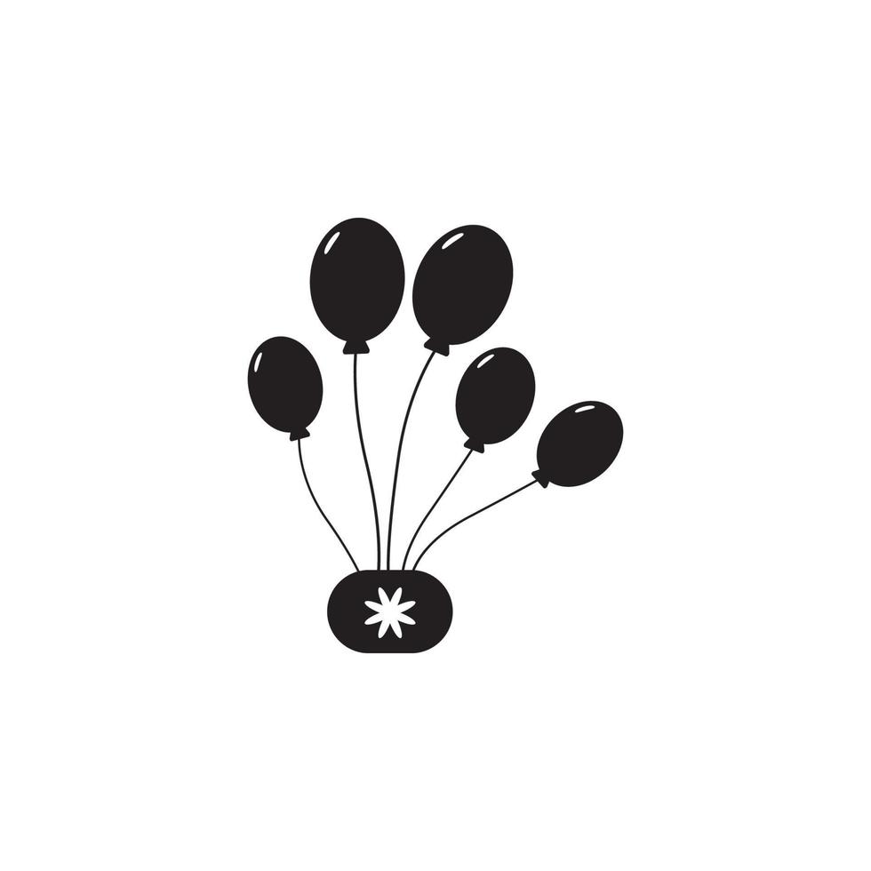 Party balloons vector icon
