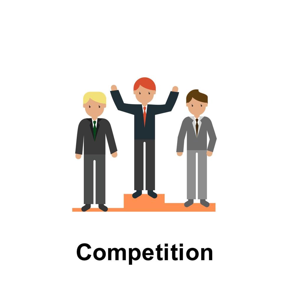 Competition color vector icon