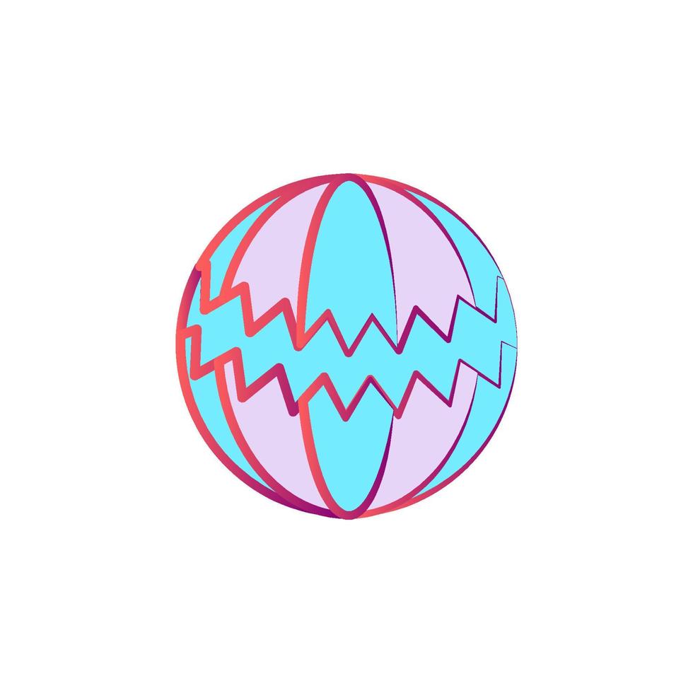 circo pelota de colores vector icono
