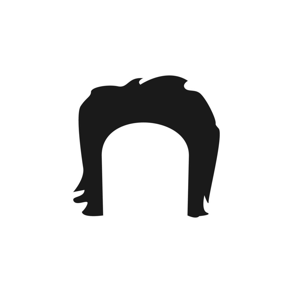 cabello, mujer, Corte de pelo corto vector icono