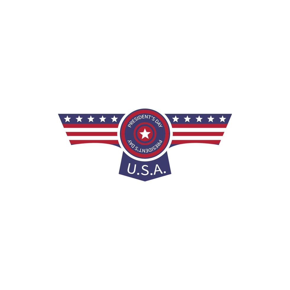 President's day USA 2 colored vector icon