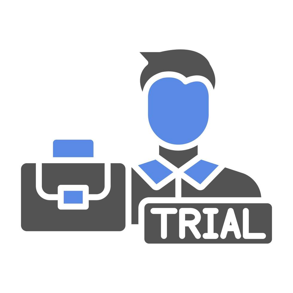 Job Trial Vector Icon Style