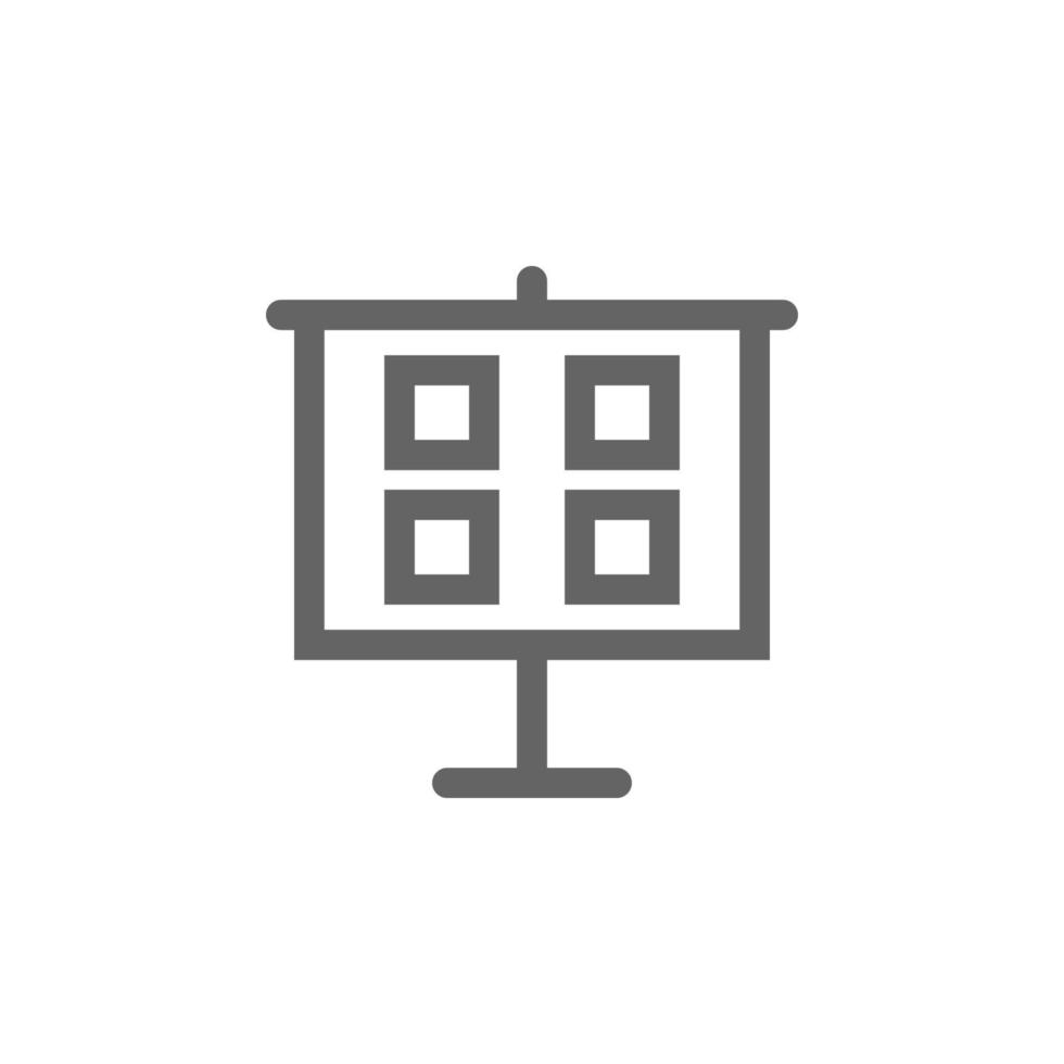 Presentation board vector icon