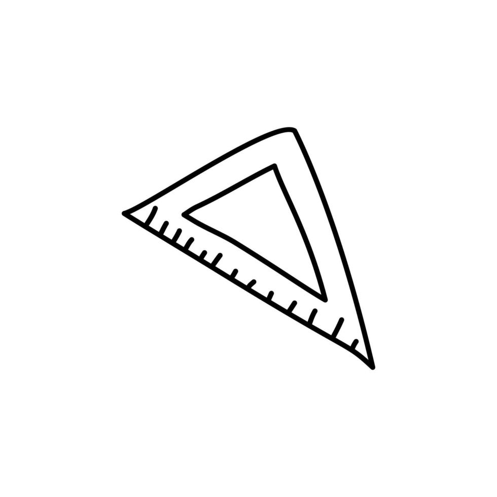 angle ruler sketch vector icon