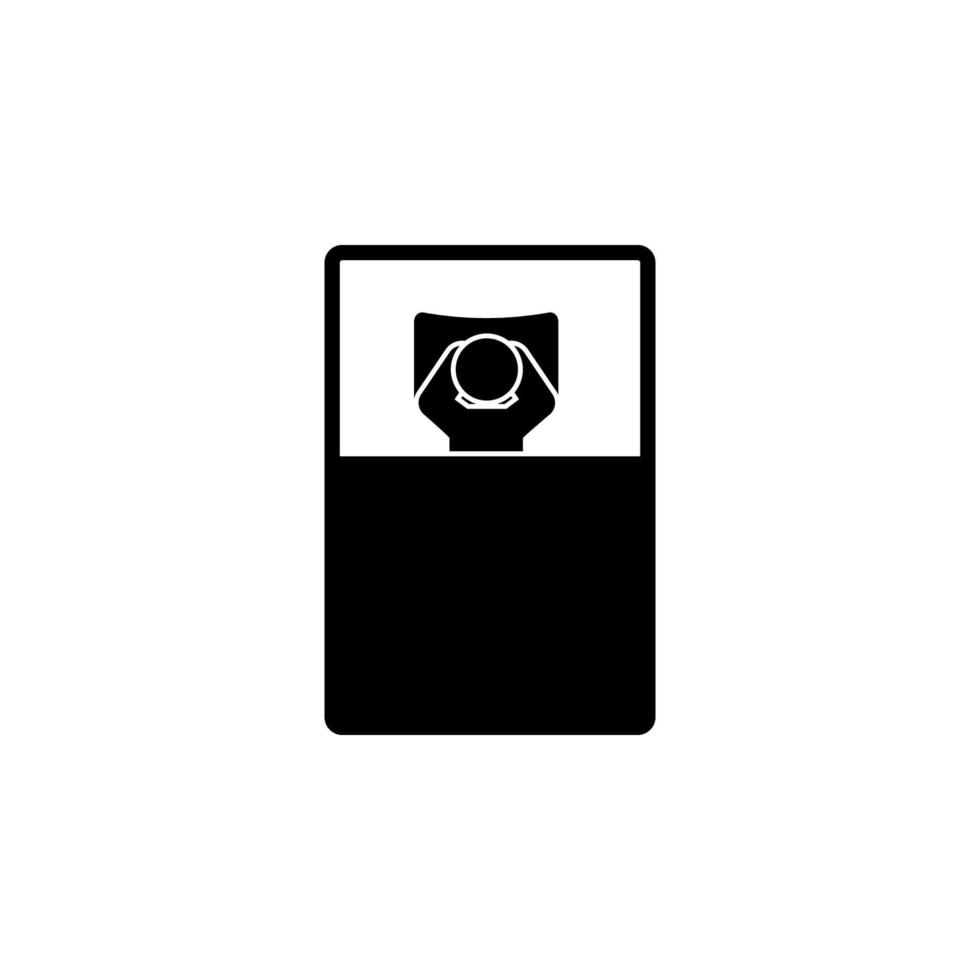man sleep on back with hands thrown over head vector icon
