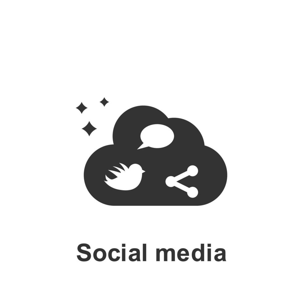 Online marketing, social media vector icon