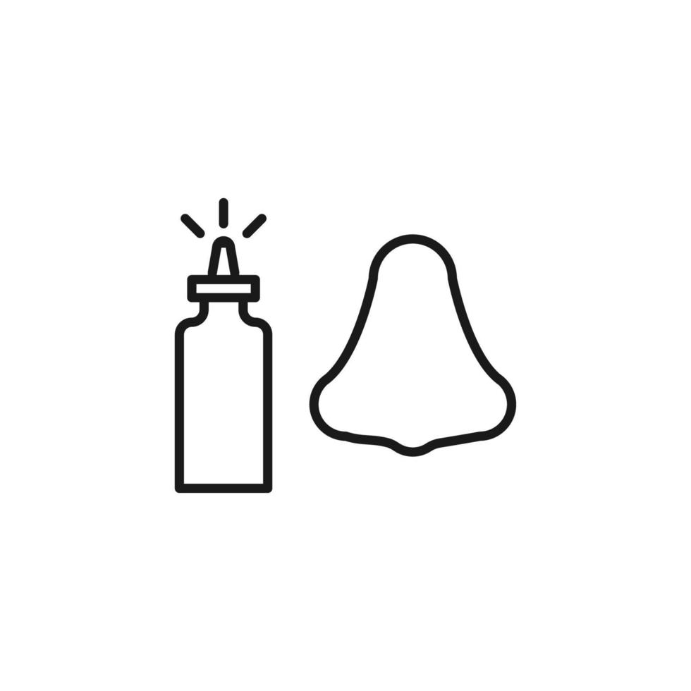 Quit smoking, nasal spray vector icon