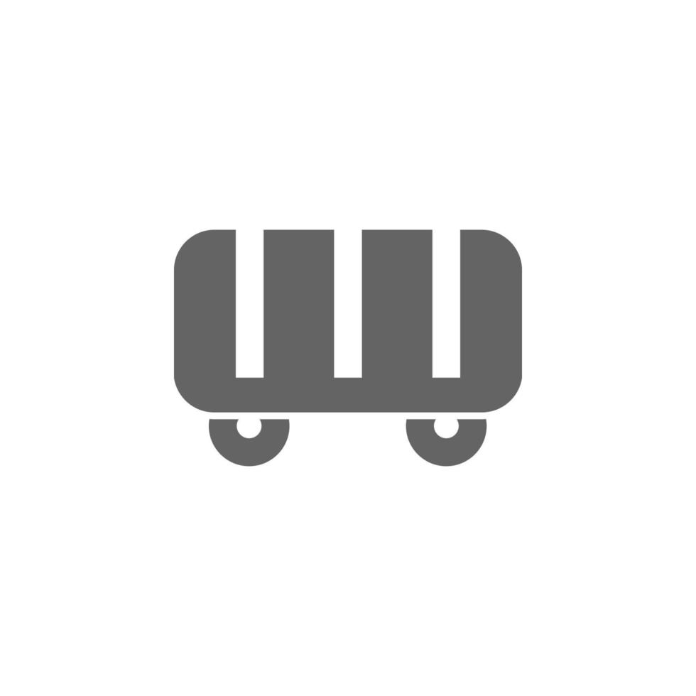 Cargo, railroad, wagon vector icon