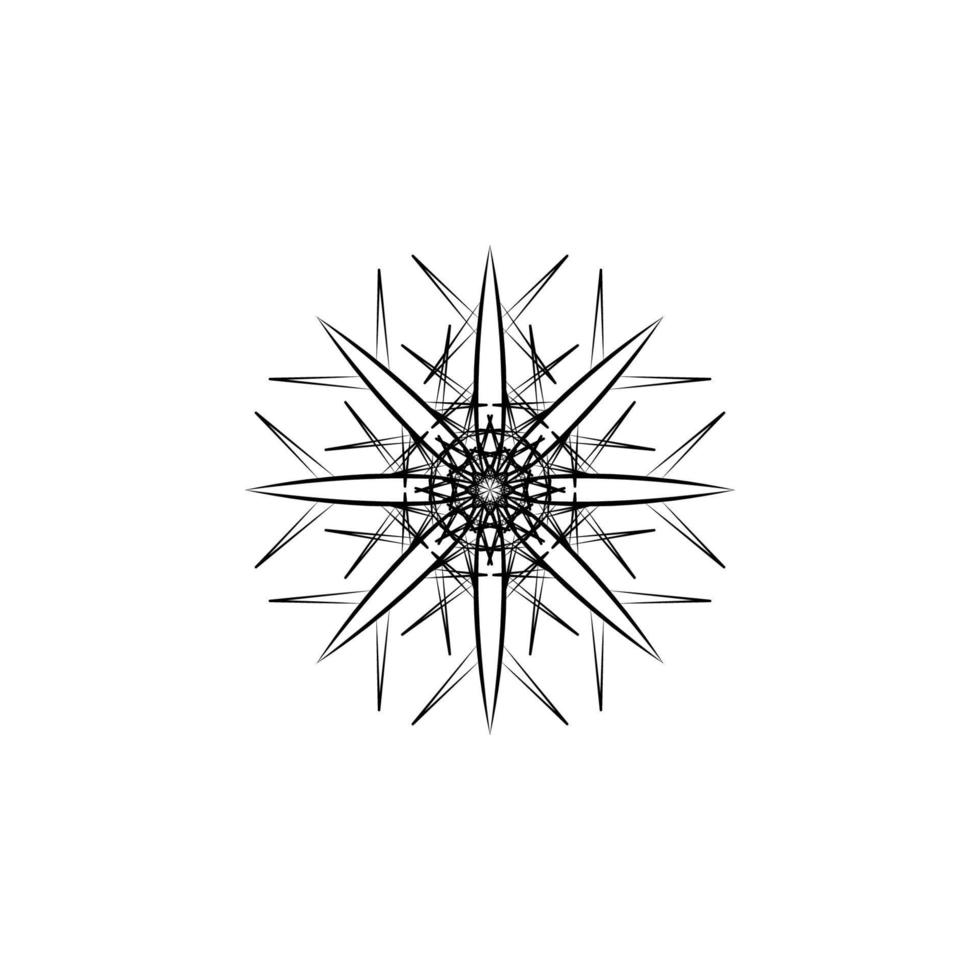 icono de vector de copo de nieve