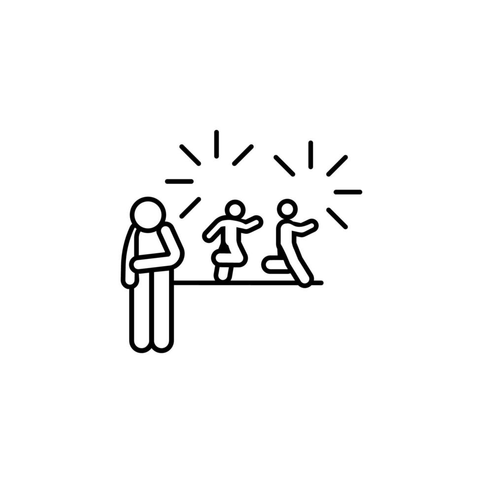 Home schooling, feeling isolated vector icon