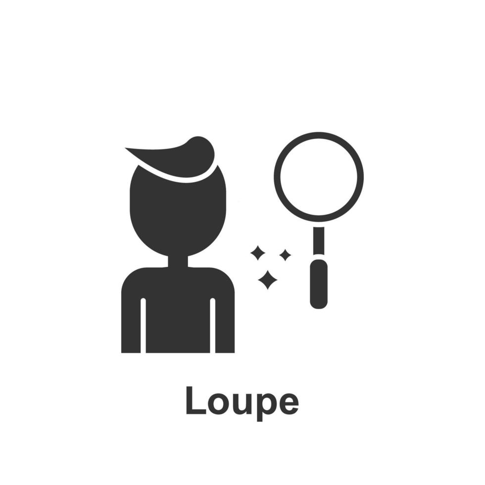 Online marketing, loupe vector icon