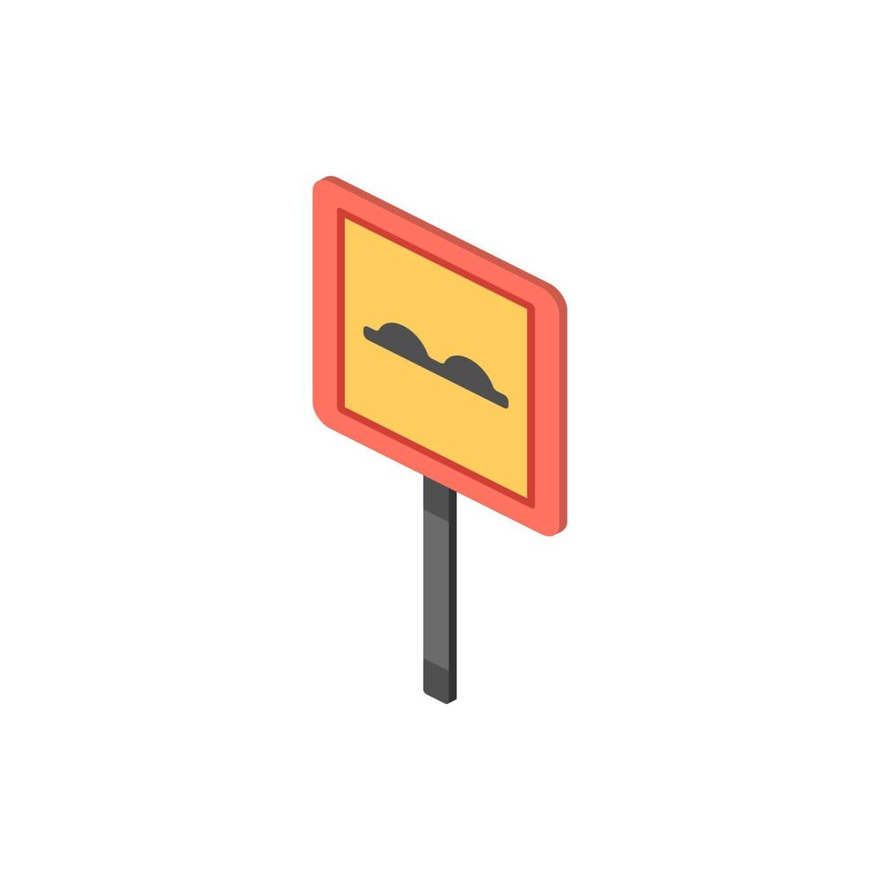 Road safety isometric vector icon