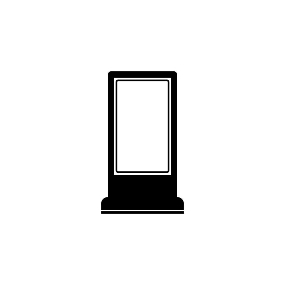 billboard standing in a street vector icon